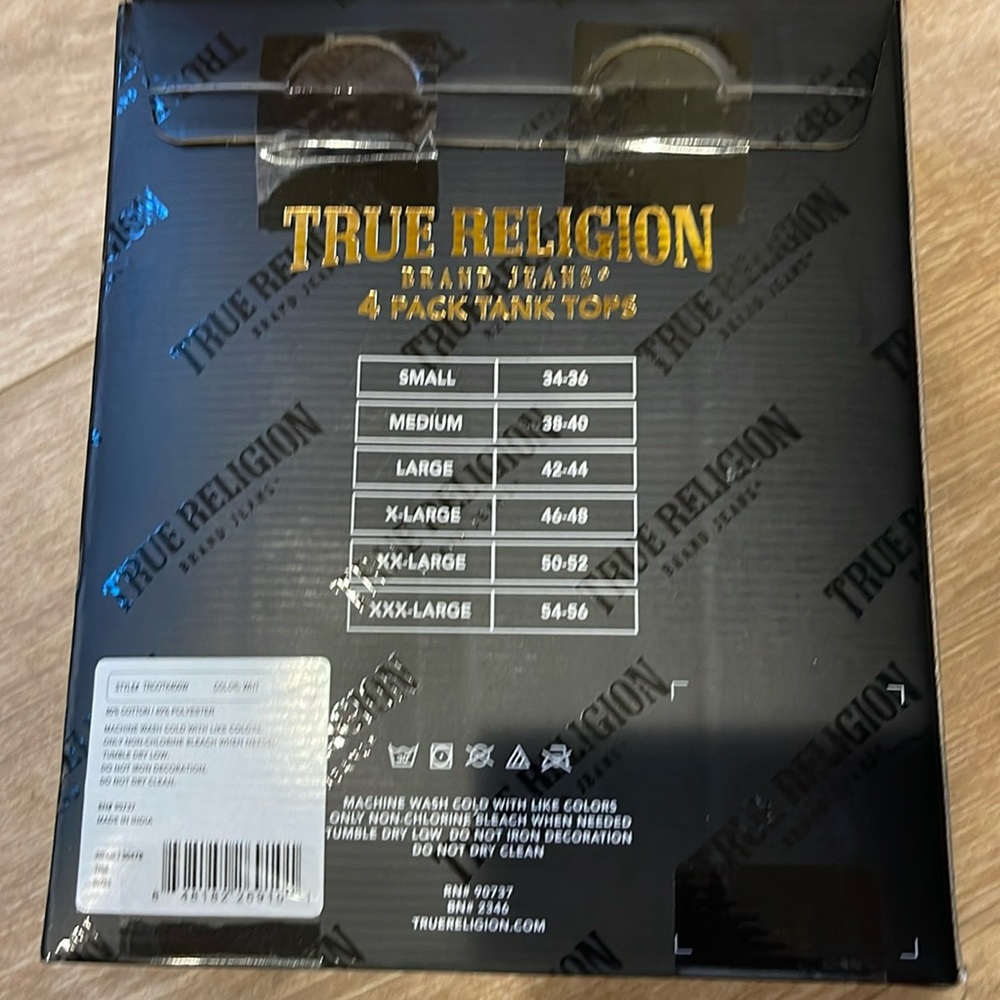 True Religion Tank Tops XL 4 Pack - Picture 4 of 7